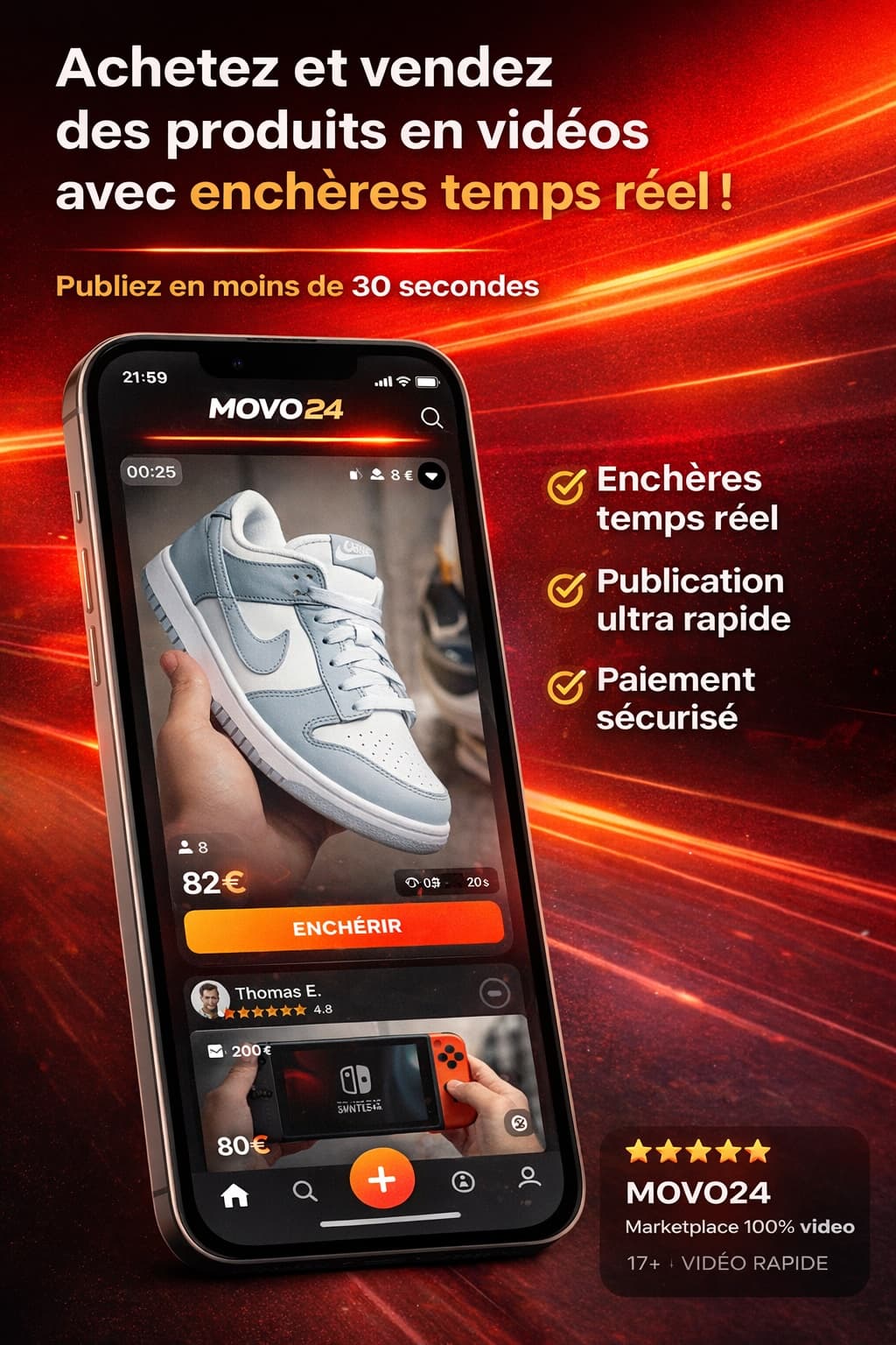 MOVO24 — Achetez et vendez en vidéo avec enchères temps réel